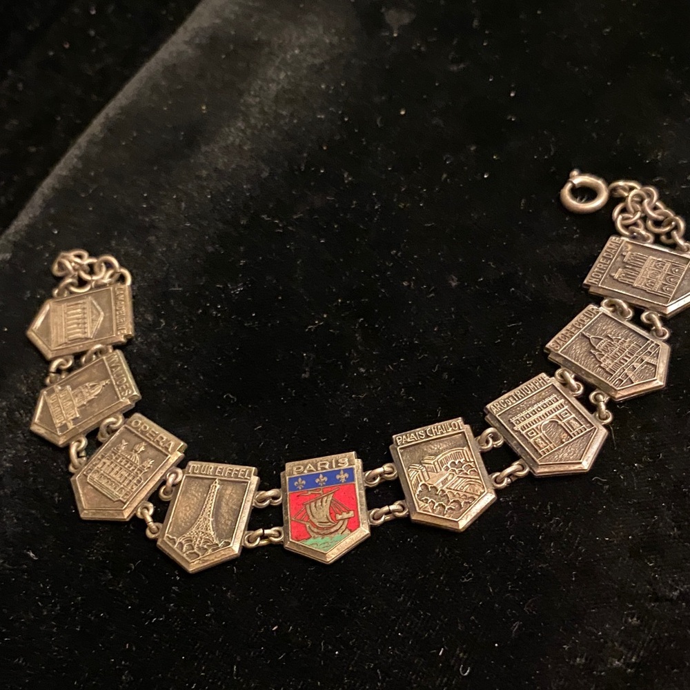 Silver Paris Charm Bracelet